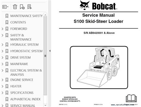 bobcat s100 skid steer specs|bobcat s100 parts diagram.